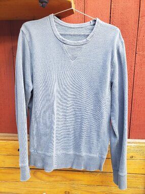 J.Crew Indigo terry crew sweatshirt